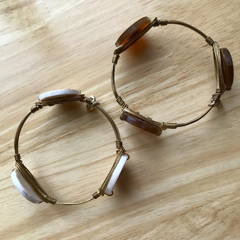 Bourbon & Bowties / Moon And Lola Tortoise Palm & Elephant Bangle Bracelets 🌴🐘 - Picture 8 of 9